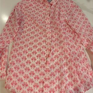 Tommy Bahama Flamingo Button Down Shirt M swim cover